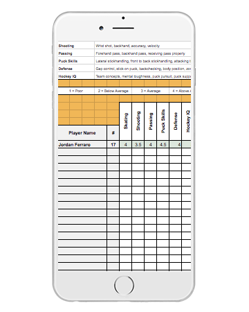 Youth Hockey Tryouts Evaluation Form [Free Template]